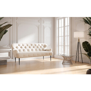 Places of Style 3-zitsbank Amber met capitonnage, in verschillende stofsoorten