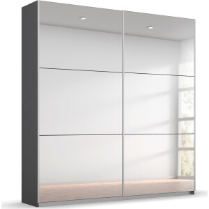 rauch Zweefdeurkast Kledingkast kast garderobe REFLECT inclusief praktische binneninrichting met 2 stoffen dozen made in germany