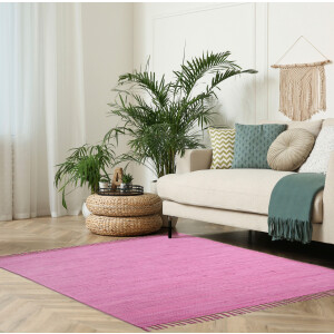 HOME in green Paneelgordijn VIDARO SET DIGITALE PRINT, BAMBOELOOK GERECYCLED (4 stuks)