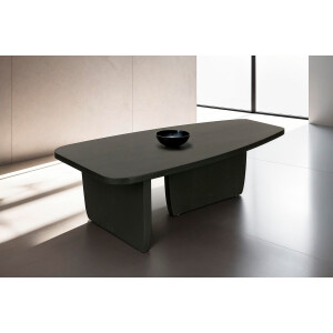 byLIVING Salontafel BOLT Vrijvorm tafel in zwart gelakt acaciahout, 25mm tafelblad (1 stuk)