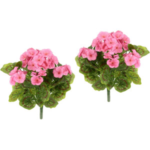 my home Kunstbloem Geranium Kunstgeraniums (2 stuks)