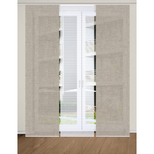 HOME in green Paneelgordijn ESTRA SET DIGITALE PRINT, BAMBOELOOK GERECYCLED (3 stuks)