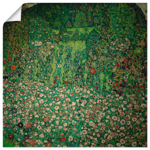 Artland Artprint Tuinlandschap met heuvel (tuinlandschap) als artprint op linnen, poster in verschillende formaten maten
