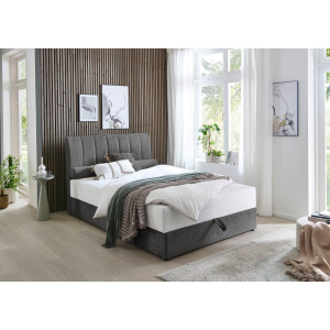 ATLANTIC home collection Boxspring ALISIA Met pocketvering, bedlade en kussenrol in originele bekleding