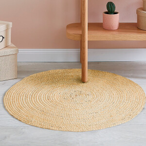 LUXOR living Vloerkleed Ibo, jute tapijt Omkeerbaar tapijt, handgeweven, natuurlijke vezel, Boho-stijl, woonkamer