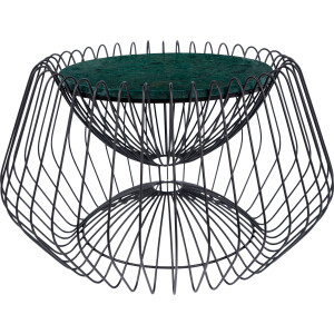 Kayoom Bijzettafel Malibu 325, bijzettafel met luxe marmeren blad ø marmeren blad: 37 cm, trendy metalen design, onderhoudsvriendelijk (1 stuk)