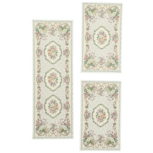 THEKO Set slaapkamerkleedjes Flomi Floral Slaapkamerkleed, loper-set voor de slaapkamer, geweven, bloemen design