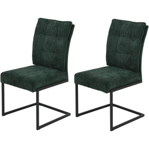 HELA Vrijdragende stoel OLIVIA eetkamerstoel XL-breedte, comfortzit, visco-elastisch schuim, greep rugleuning, met kussen (set, 2 stuks)
