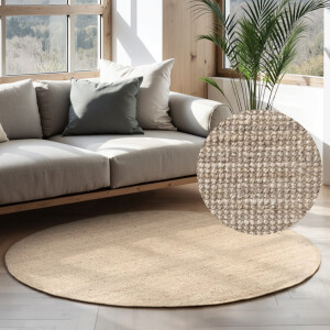 HANSE Home Vloerkleed Jaipur jute tapijt, als loper en rond 100% natuurlijke vezel, duurzaam, woonkamer, eetkamer, slaapkamer, grs