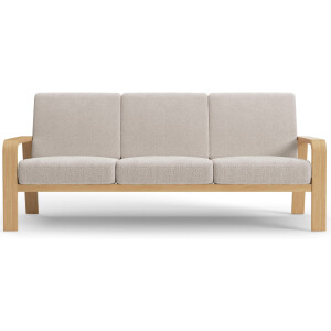 sit&more 3-zitsbank Kolding Armleuningen van natuurlijk beukenhout, verschillende bekledingen en kleuren