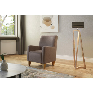 Home affaire Fauteuil Viva met binnenvering, met eikenhouten poten