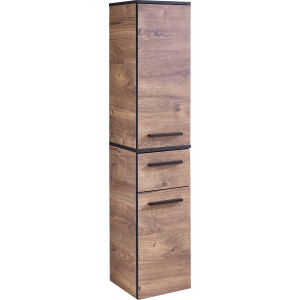 Saphir Kastmodule Quickset 374 Badkamermeubel, 30 cm breed, 2 deuren, 1 lade 3 legplanken, incl. deurdemper, eiken ribbeck dwars imitatie (set, 2 stuks)