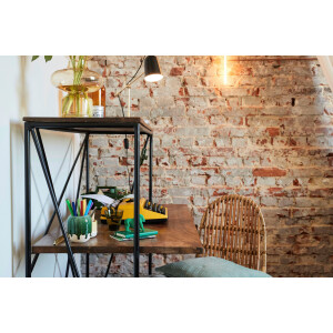 TOM TAILOR HOME Secretaire T-NEST SHELF OFFICE LOW middelhoog, open bureaurek, van mangohout en metaal