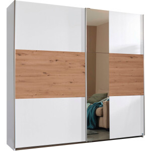 rauch Zweefdeurkast Kledingkast kast garderobe ASTANA met soepel lopende deuren inclusief 2 stoffen dozen en metalen grepen topseller made in germany