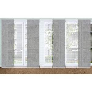 HOME in green Paneelgordijn ESTRA SET DIGITALE PRINT, BAMBOELOOK GERECYCLED (7 stuks)