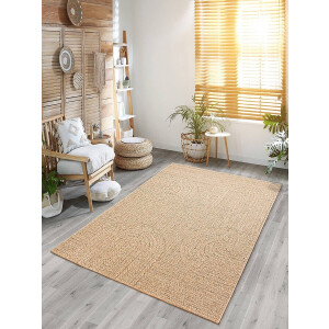 The carpet Vloerkleed Kansas moderne robuuste in- en outdoor tapijt jute look