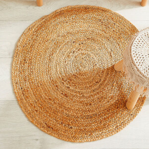 LUXOR living Vloerkleed Mamda 2, jute tapijt Platweefsel, met de hand gevlochten, vlecht design, natuurmateriaal, boho-stijl