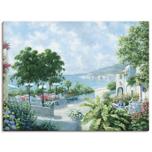 HOME in green Paneelgordijn NEVOLA SET DIGITALE PRINT, BAMBOELOOK GERECYCLED (4 stuks)