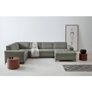 OTTO products Zithoek Grazzo U-vorm hoogwaardige stoffen van gerecycled materiaal, stiksels op de zitting