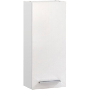 Saphir Hangend kastje Quickset 335 wand-badkamerkast 30 cm breed met 1 deur en 2 planken Badkamer-hangend kastje inclusief deurdemper, grepen in glanzend chroom