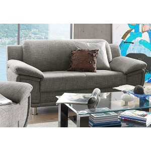 TRENDMANUFAKTUR 2-zitsbank Rondo, breedte 178 cm, brede armleuningen, chromen poten Bank optioneel met bonellvering en in verschillende bekledingen bestelbaar