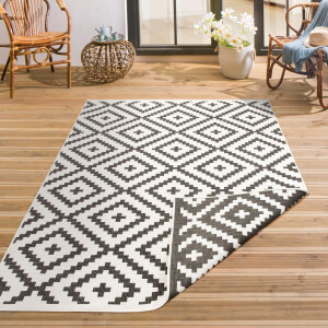 my home Vloerkleed Ronda tweezijdig te gebruiken kleed Sisal-look, platweefsel, in- en outdoor, geometrisch boho design