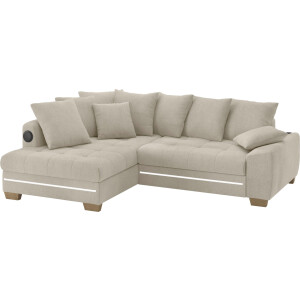 Mr. Couch Hoekbank Nikita II, L-vorm met koudschuim, rgb-led, geluidssysteem, optioneel met bed, bedlade