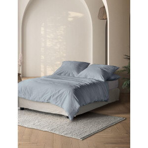 Irisette Overtrekset Premium satijnen beddengoed Parijs hoogwaardige uni premium beddengoed met rits, 100% katoen