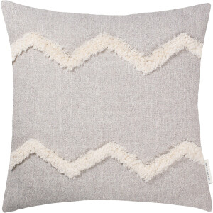 Kussenhoes Structured Zag met franje-applicatie (1 stuk)