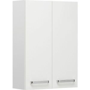 Saphir Hangend kastje Quickset wand-badkast 50 cm breed met 2 deuren en 2 legplanken Badkamer-hangend kastje inclusief deurdemper, grepen in glanzend chroom