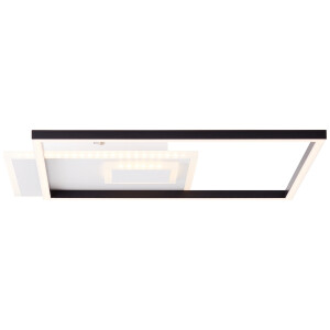 Brilliant Leuchten Led-plafondlamp Iorgo 43 x 43 cm, 4300 lumen, metaal/kunststof, zwart/wit