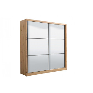 INOSIGN Schuifdeurkast Navara kledingkast met spiegel linnenkast met volledige spiegelfront, fsc-gecertificeerd, 213,5x215,5x61cm