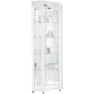 fif möbel Vitrinekast TRIO Hoekvitrine/Glasvitrine 1x Glazen deur, perfect voor verzamelaars, verzamelvitrine