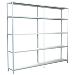 SCHULTE Regalwelt Stellingkast Montagesysteem basis- en aanbouwrek Metaal, bxdxh: 200x50x200 cm, met 10 planken