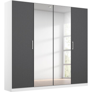 rauch Draaideurkast Kledingkast COSMO met extra legplanken, metalen grepen in wit made in germany