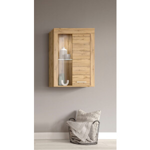 INOSIGN Vitrinekast Aosta, breedte 60 cm, staand of hangend, in verschillende kleuren Deurafdichting verwisselbaar, 1 glazen inlegvloer, hangvitrine, staande vitrine