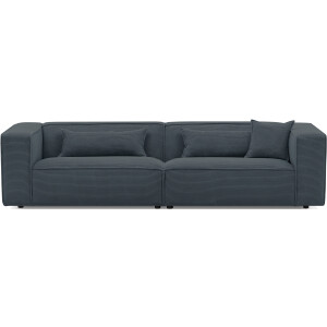 LeGer Home by Lena Gercke 3-zitsbank PIARA, bank met biesnaad, sofa in cord of linnenlook