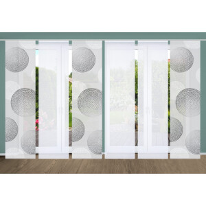 HOME in green Paneelgordijn GINNO SET DIGITALE PRINT, BAMBOELOOK GERECYCLED (6 stuks)