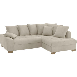 Mr. Couch Hoekbank Nikita II, L-vorm, tot 140kg per zitplaats belastbaar met koudschuim bekleding, optioneel met bed en bedlade