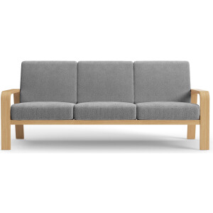 sit&more 3-zitsbank Kolding Armleuningen van natuurlijk beukenhout, verschillende bekledingen en kleuren