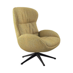 FLEXLUX Relaxfauteuil Haze, TV-stoel, fauteuil, stoffeerstoel Rugdeelverstelling, draaibaar, voet zwart