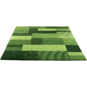 HOME in green Paneelgordijn ABANIO SET DIGITALE PRINT, BAMBOELOOK GERECYCLED (2 stuks)
