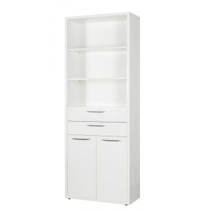 Composad Archiefkast DISEGNO, boekenkast, 2 deuren, 2 laden, 3 open vakken, verstelbare planken, hoogte 217 cm, 100% gerecycled hout, made in italy
