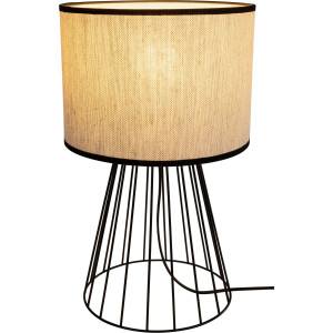 andas Tafellamp Virrat, in Scandinavische stijl Tafellamp met linnen kap, in tijdloos ontwerp, Made in Europe (9 stuks)