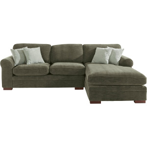 Home affaire Hoekbank Broughton L-vorm zacht zitcomfort, incl. 4 sierkussens, opstaande naad