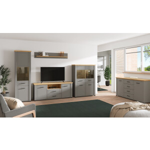 Home affaire Vitrinekast Valencia Deuren en legplanken met 4 mm veiligheidsglas
