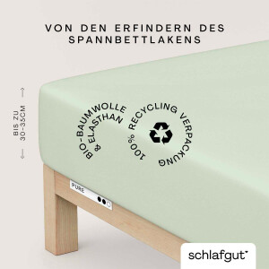 Schlafgut Hoeslaken PURE biologische katoen met elastaan, rekbaar en ondoorzichtig, strak, bedlakens (1 stuk)