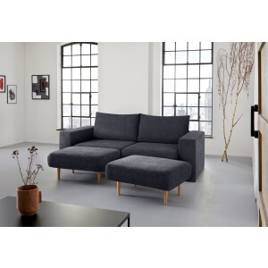 LOOKS BY WOLFGANG JOOP 3-zitsbank Looksv Aan te passen bank: de bank wordt bank met 2 hockers