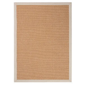 carpetfine Sisalkleed Sisal met gekleurd randdessin, antislip achterzijde