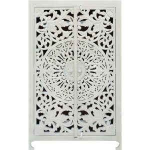 Home affaire Bergkast Kenmare Mangohout, decoratief houtsnijwerk, breedte 100 cm
